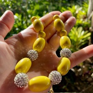 Gorgeous Yellow Party Necklace